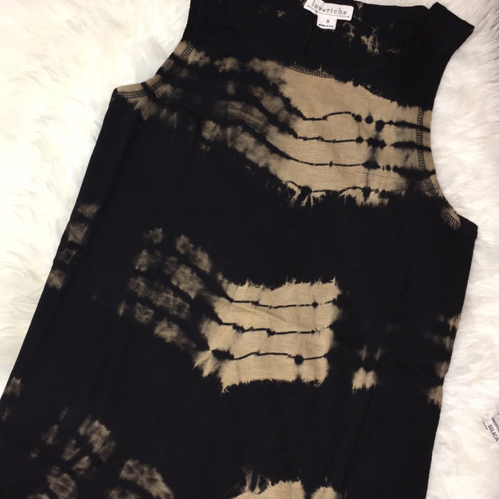 Mocha and Black Tie Dye Dress - Picture 2 of 5